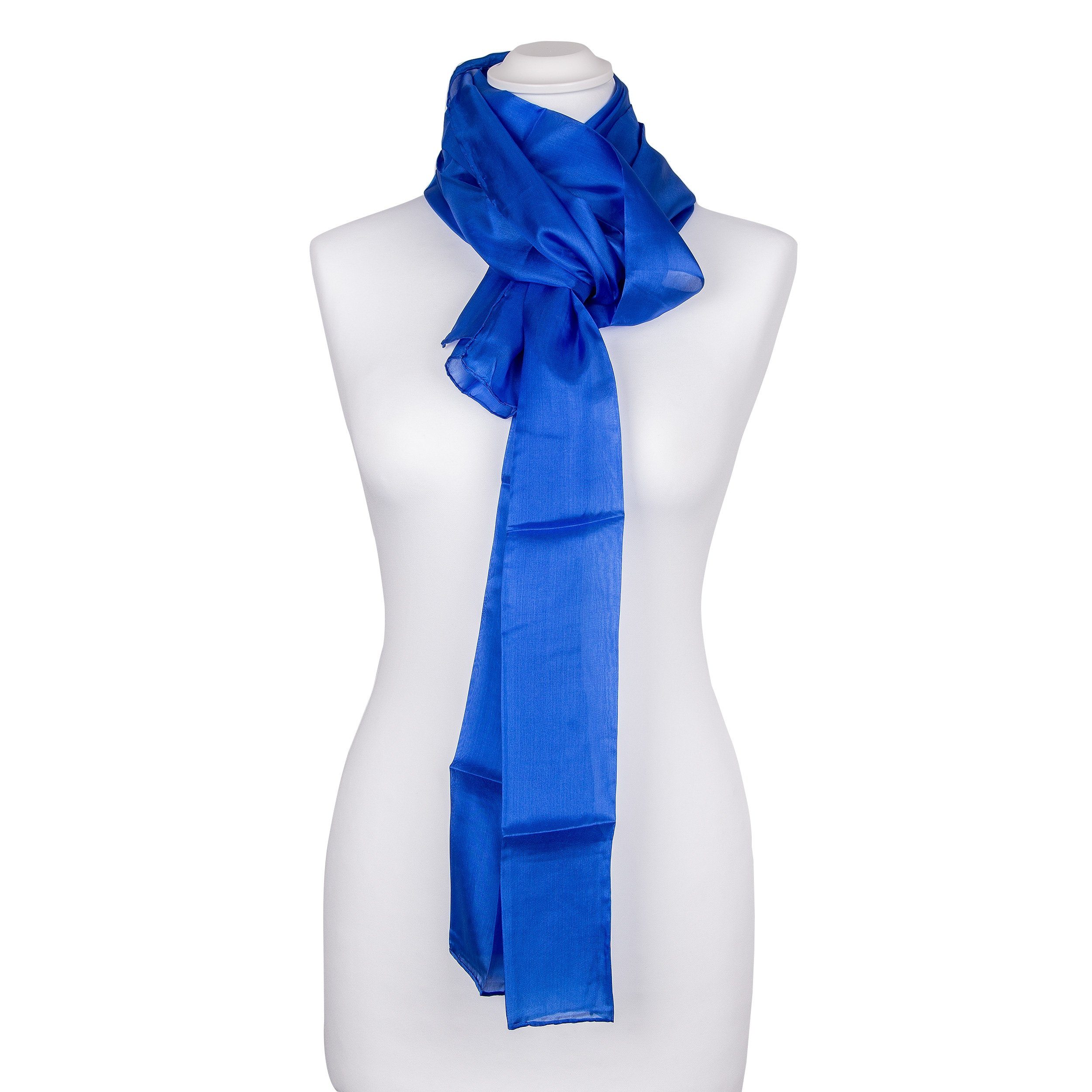 Seidenschal Seidenschal Halstuch Schal Royalblau