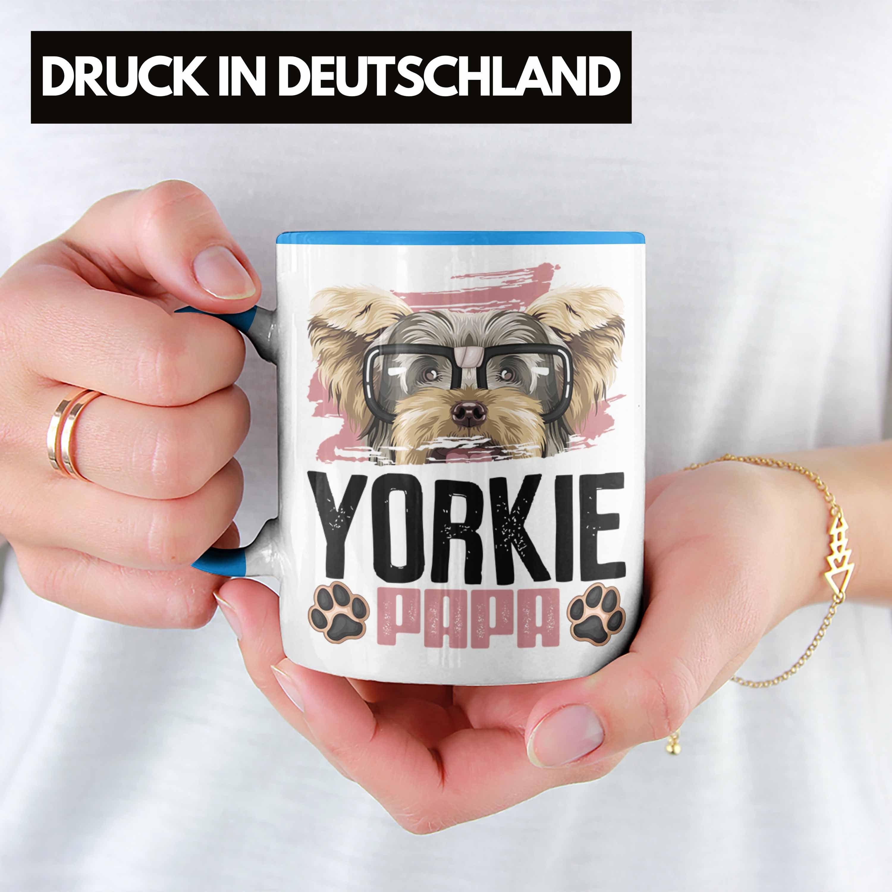 Spruch Trendation Yorki Lustiger Geschenk Blau Tasse Yorkie Tasse Besitzer Geschenkidee Papa