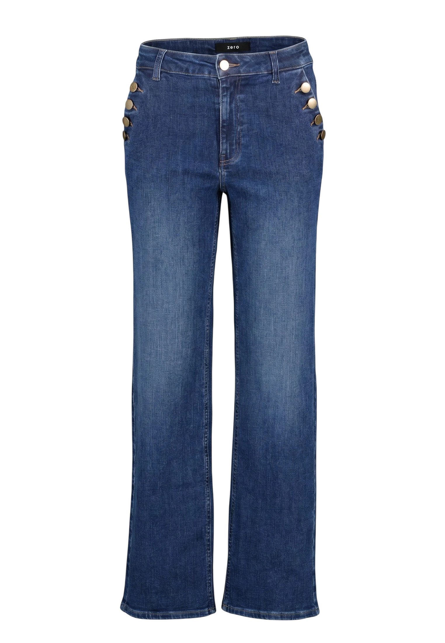 Zero Bequeme Jeans Damen Jeans mit Zierknöpfen – Bild 5 von 5