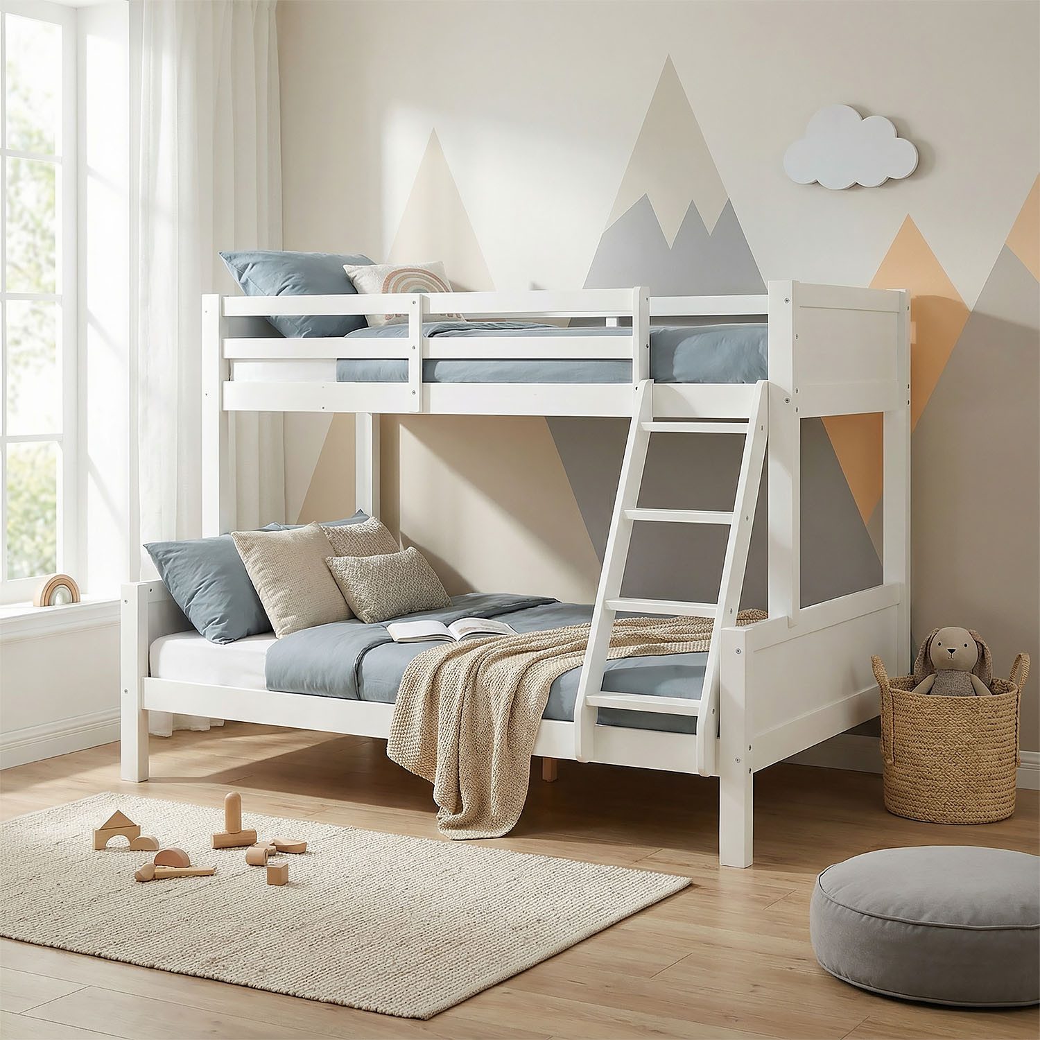 Homestyle4u Etagenbett Hochbett Kinder 90x200 &140x200 Massivholz inkl. 2 L günstig online kaufen