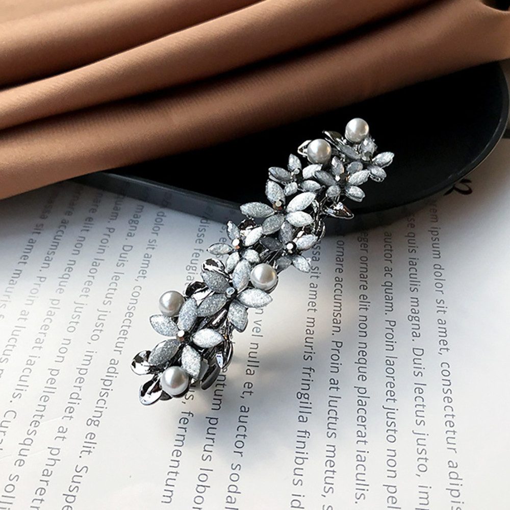 The Beauty House Haarspange Haarklammer Haarkamm Haarschmuck mit Blumen und Perlen, auch für Hochzeit, Party und besondere Anlässe
