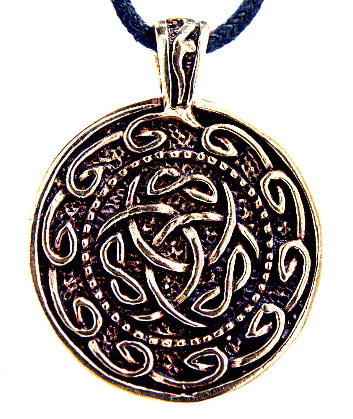 Kiss of Leather Kettenanhänger Keltenknoten Anhänger Kette keltischer Knoten  Kelten Bronze Amulett