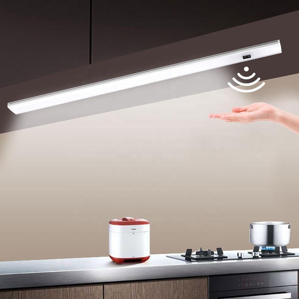 Beleuchtung, Lichtleiste Sweep LED Weiß, für Garderobe, Lichtleiste LED Schrank Warmweiß, Küche Unterbauleuchte Sensor Hand Rosnek