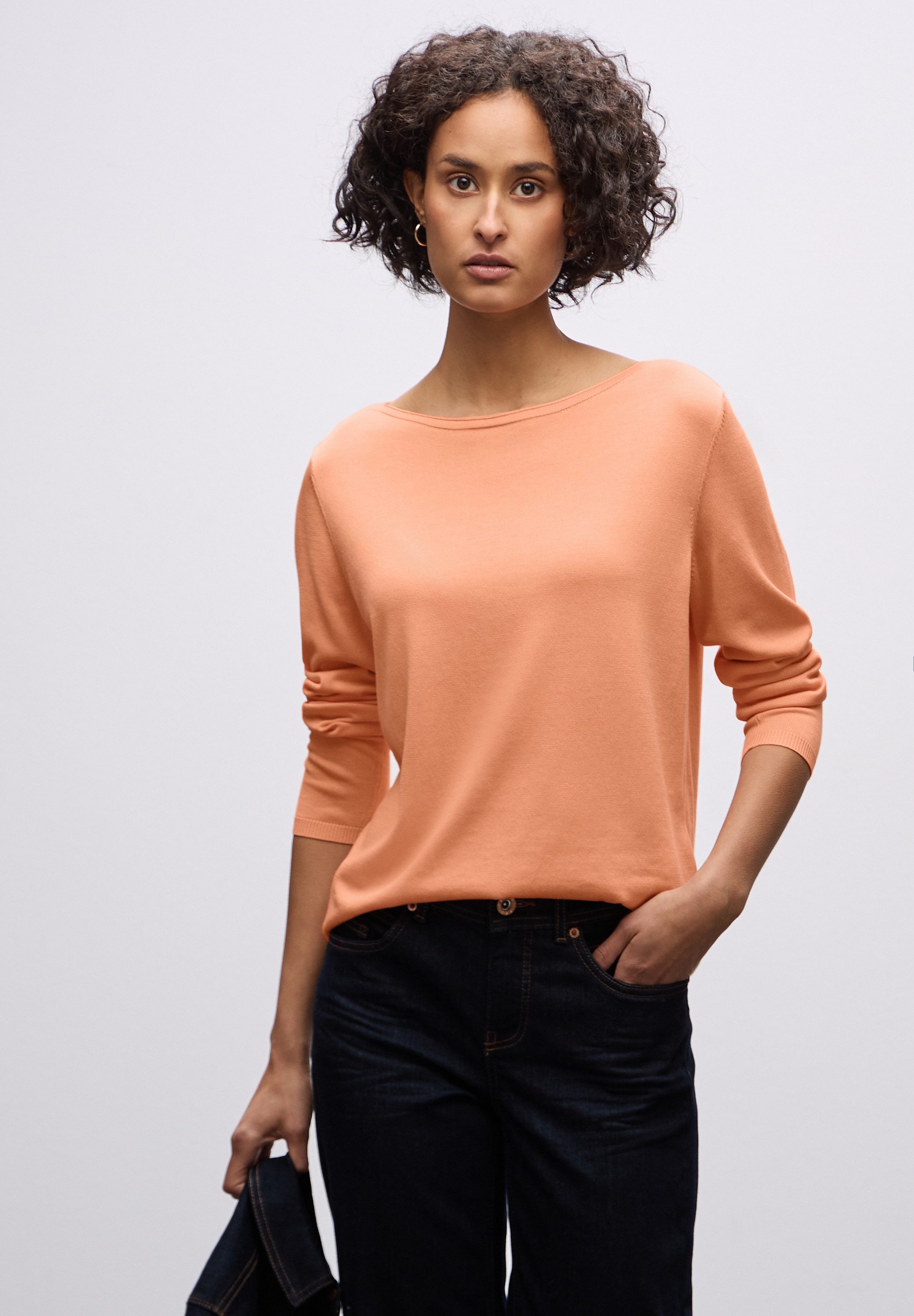 STREET ONE Strickpullover mit U-Boot-Ausschnitt