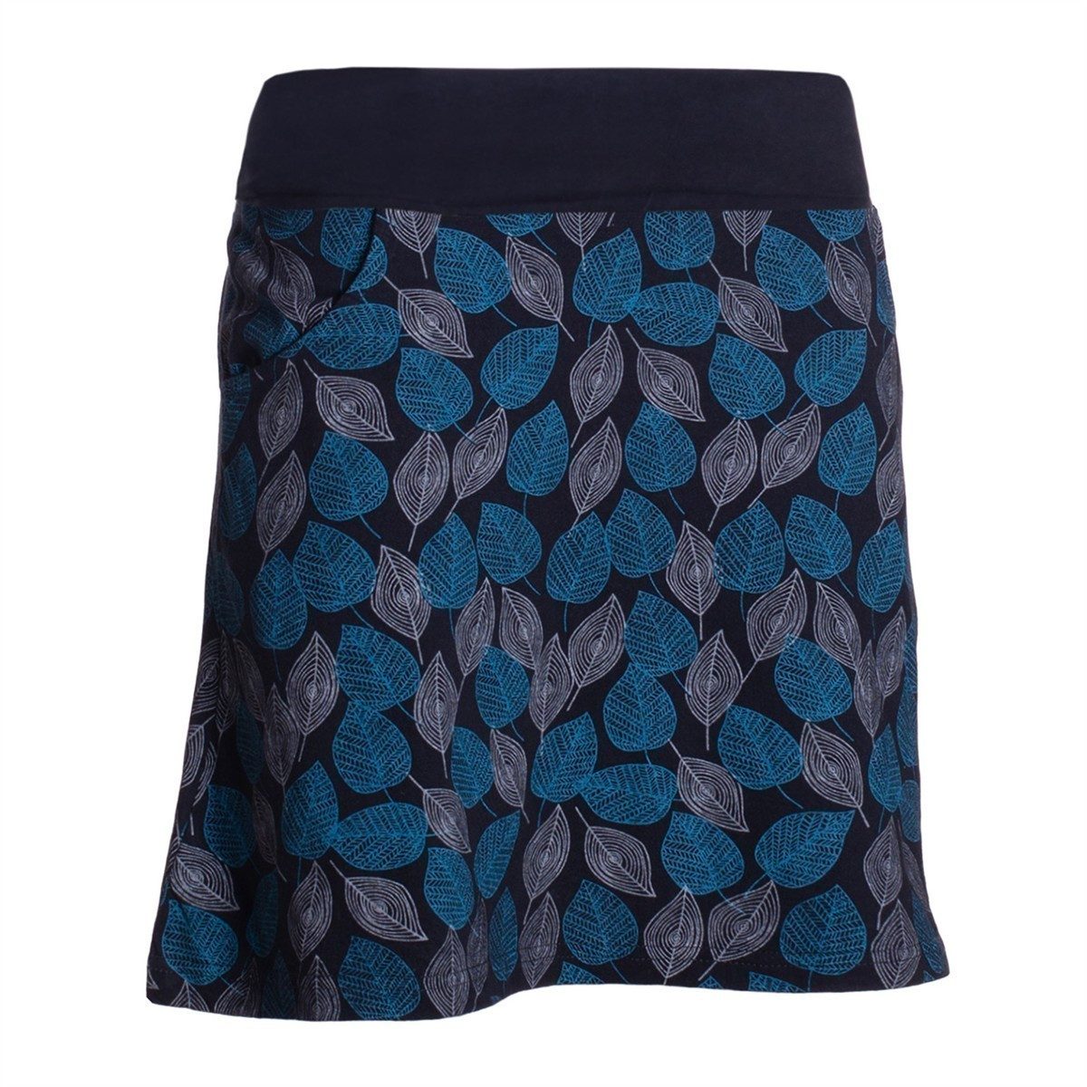 Vishes Jerseyrock knielang Baumwolle Blumen-Muster breiter Bund mit Kordel-Zug Taschen Alternative Bekleidung, Ethno, Hippie, Retro Style – Bild 5 von 5