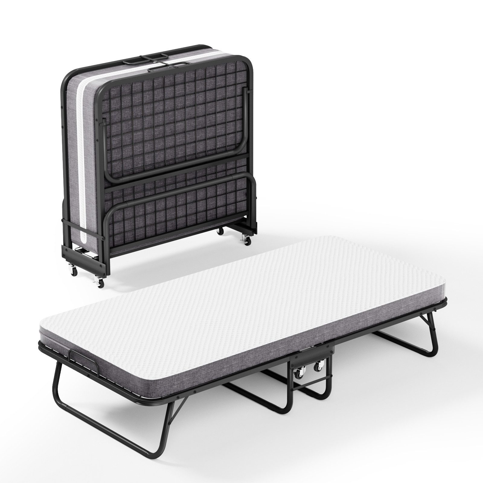 Fine Life Pro Bett Klappbett / Gästebett 90x190cm – Faltbares Bett mit 10cm günstig online kaufen