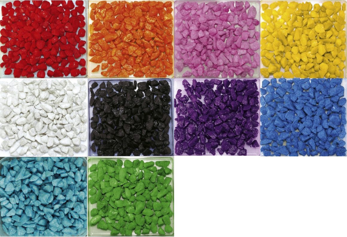 naninoa GmbH Streudeko DEKOSTEINE, Farbsteine farbig Mix 9-13mm 10x500g = 5kg.