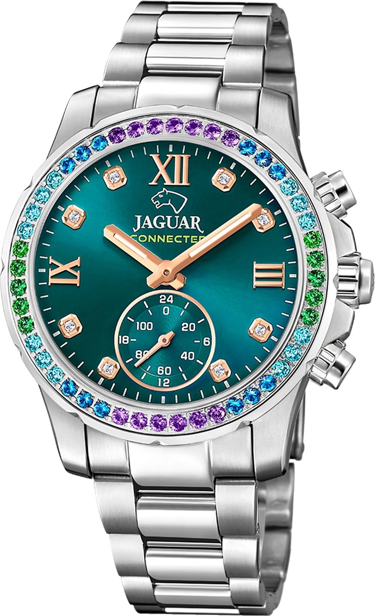 Multifunktionsuhr Jaguar Damenuhr Edelstahl silber Jaguar
