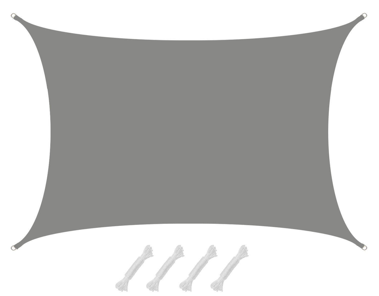Sonnensegel mit UV Schutz - 6 x 4 m Wasserdicht - Sonnenschutz für Garten & Balkon