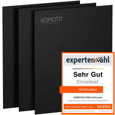 KOMOTO Grillplatte BBQ Grillmatte (3-St), Extra Dick - Ideal für Gasgrill und Holzkohle