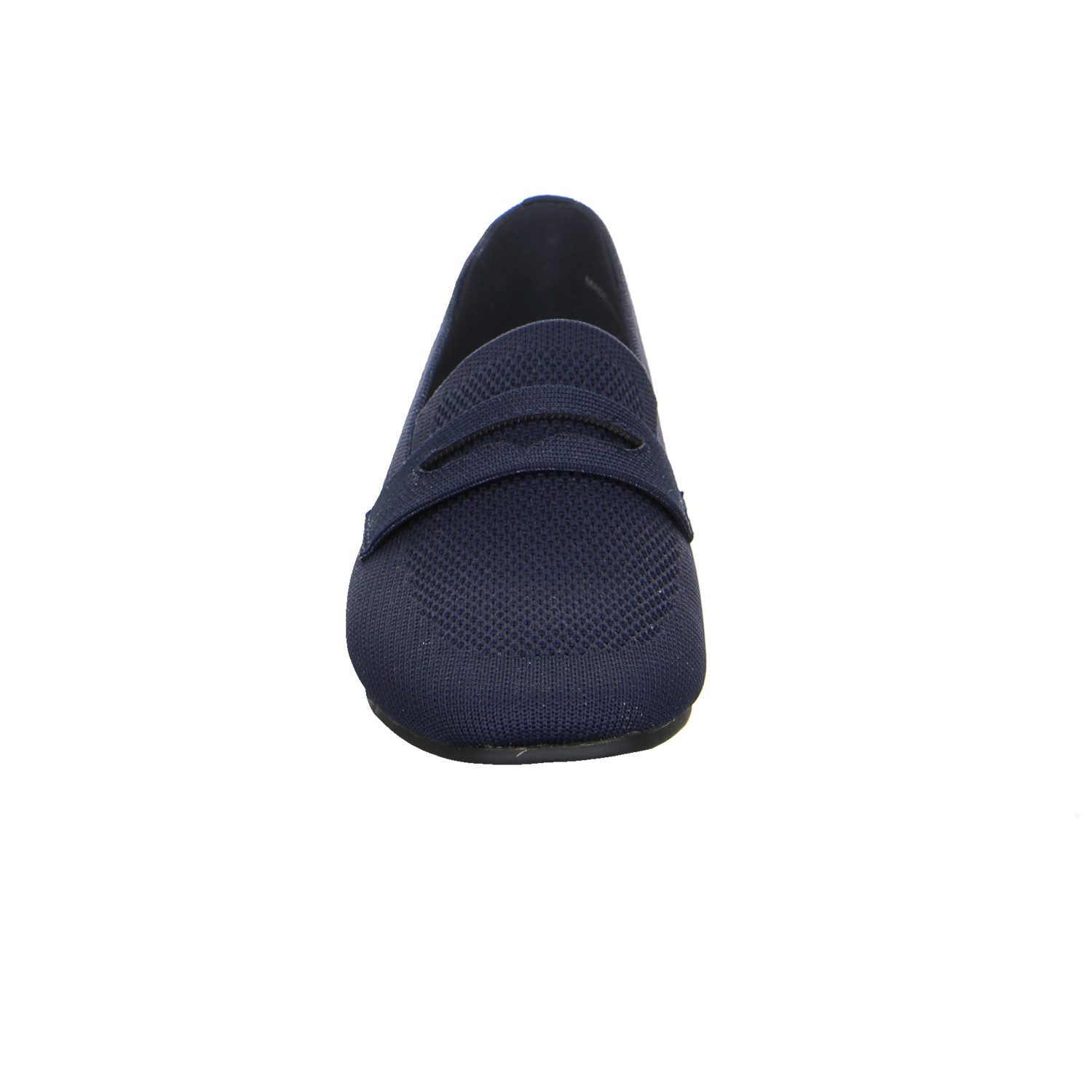 La Strada La Strada Blue Knitted Leinen-Stoff Pumps Flach blau Loafer