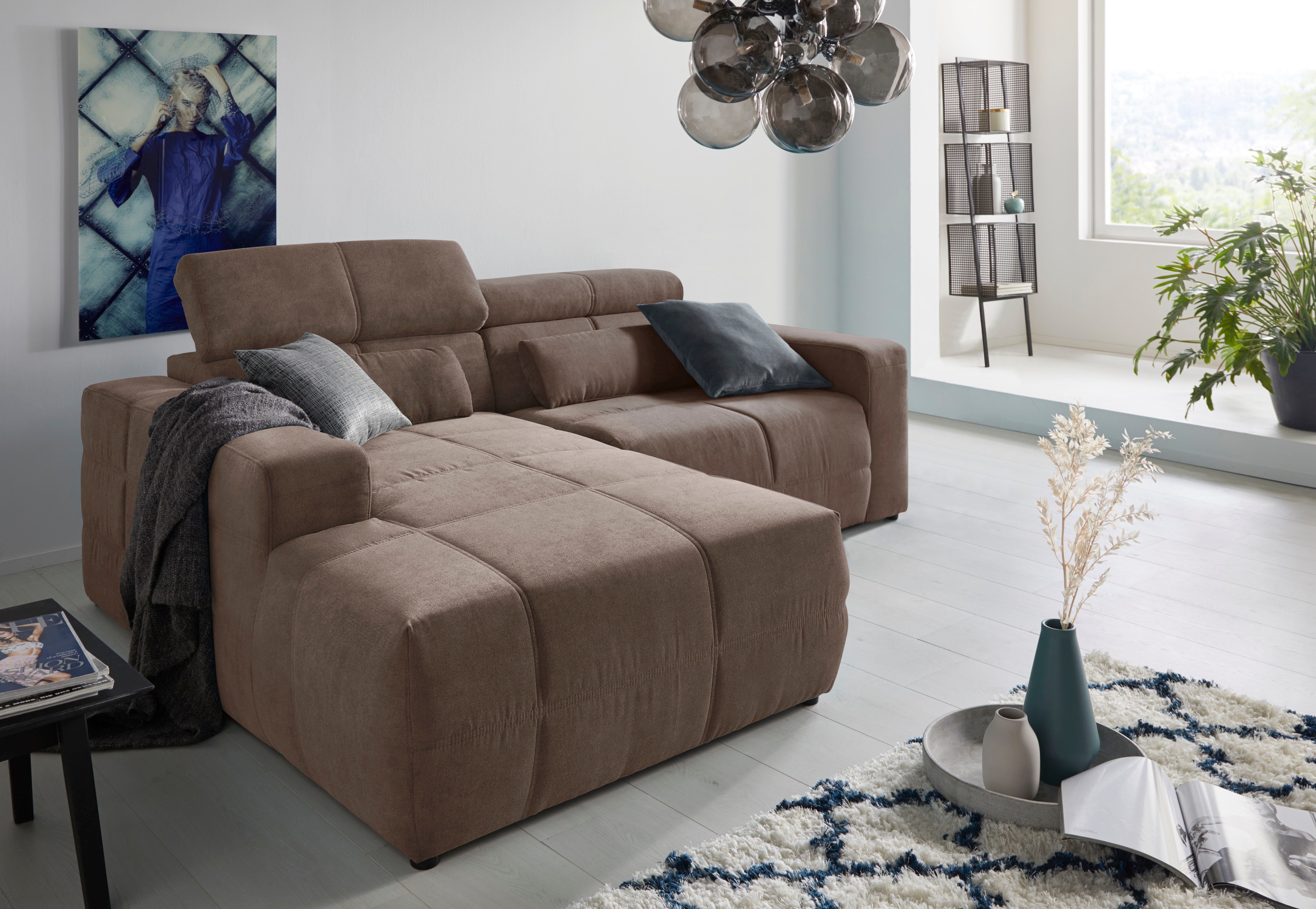 DOMO collection Ecksofa Brandon, inkl. Kopfteilverstellung, günstig online kaufen