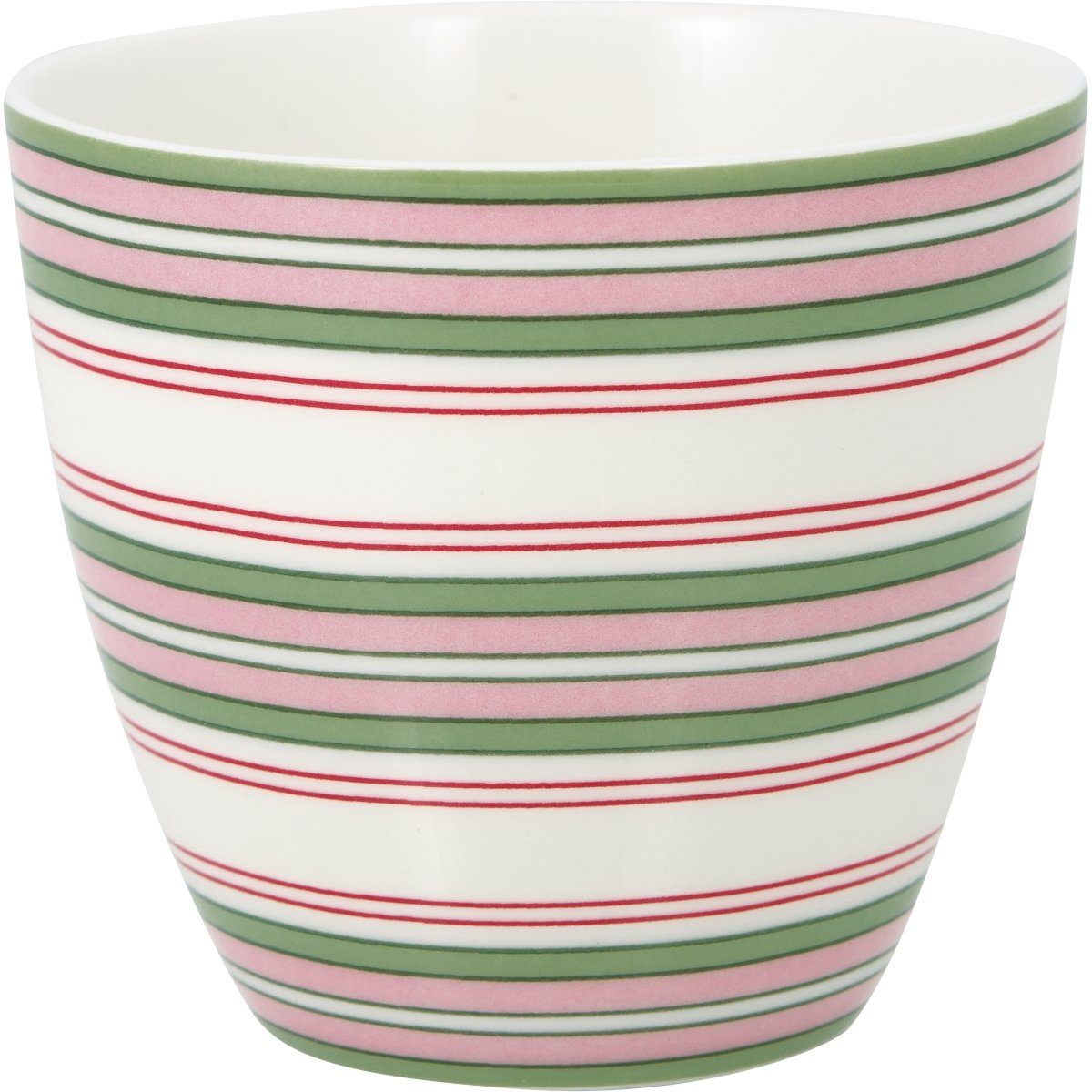 Greengate Becher Carola Latte Cup white 0,35l, Steingut