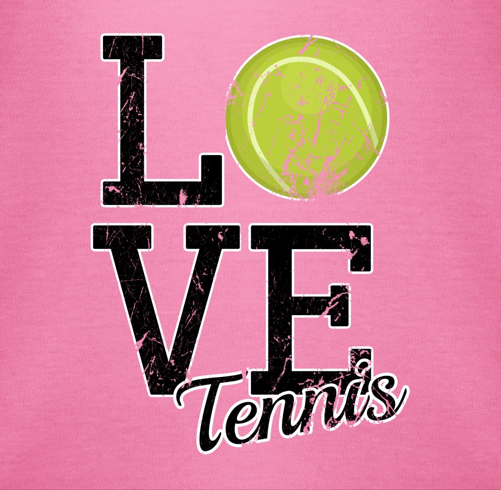 Tennis & Shirtracer Bewegung Pink 1 Love Sport Shirtbody Baby