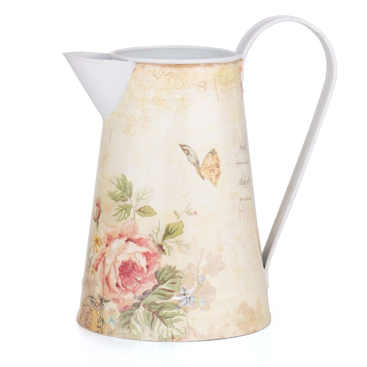 Gießkanne Gießkanne Zink mit Schmetterlingen Design