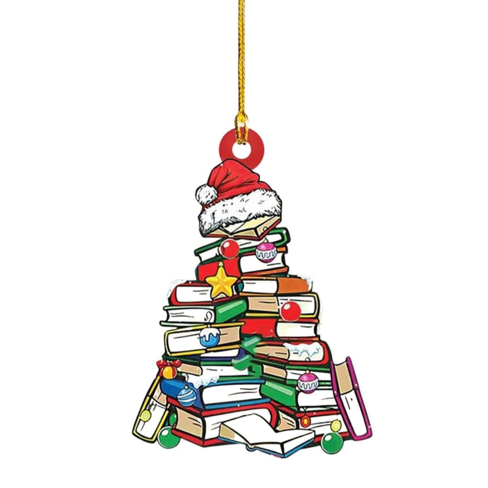 Blusmart Christbaumschmuck Acryl-Bücher, Weihnachtsbaum-Dekoration, Langlebig, Stilvoll