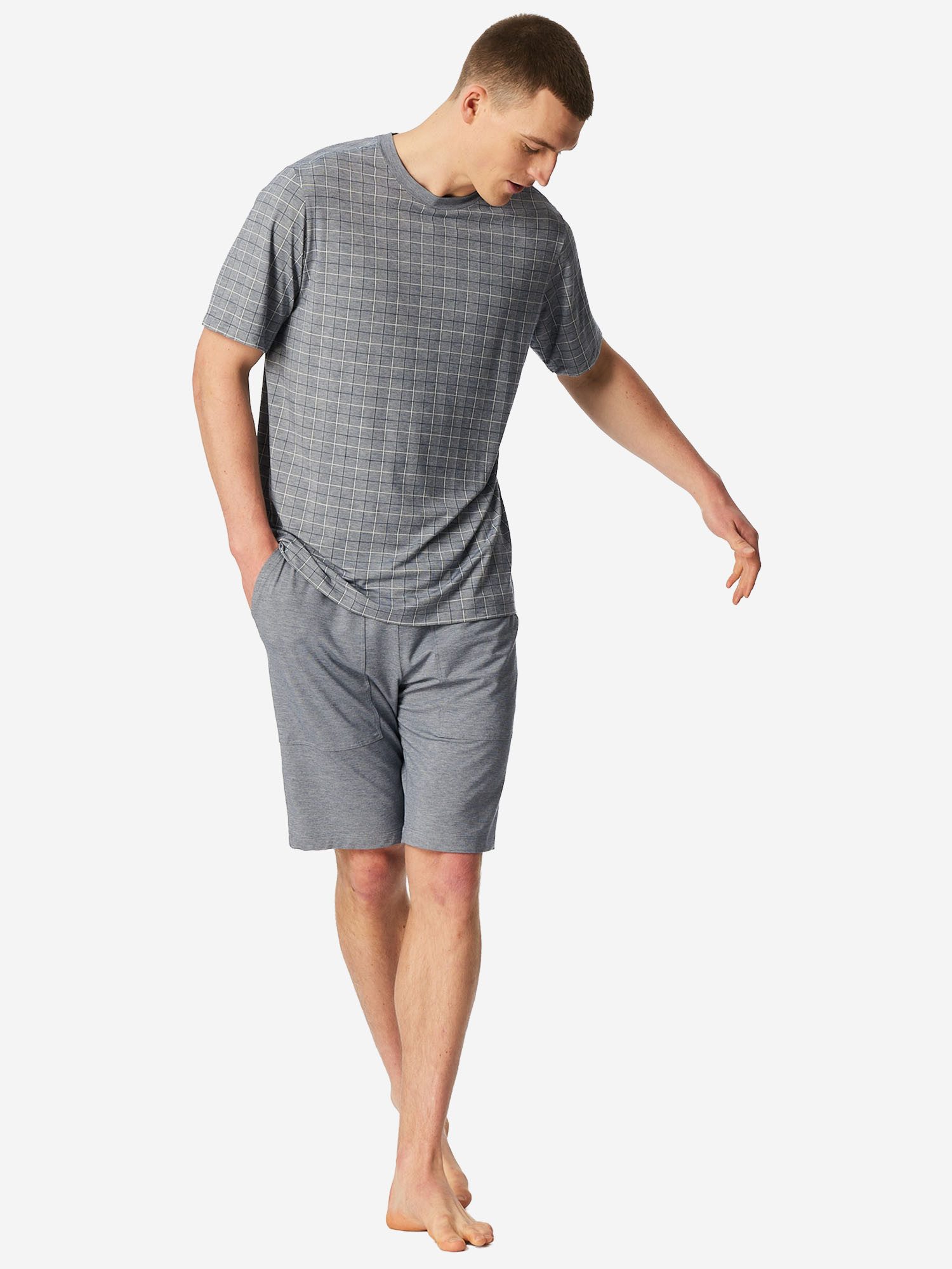 Schiesser Pyjama Selected Premium Jacquard (2 tlg) Schlafanzug, Pyjama Set, Nachtwäsche – Bild 5 von 5