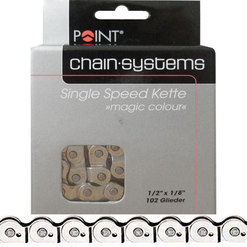 Fahrradkette Point Kette Magic Colour CP für Single Speed 1/2 x 1/8Zoll 102Glieder
