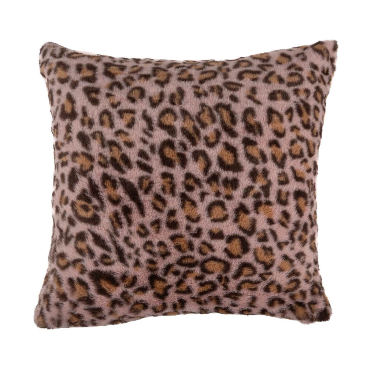 Magma Heimtex Fellkissen Kissenhülle Leo Plüschkissen rosa 50x50cm von Magm günstig online kaufen