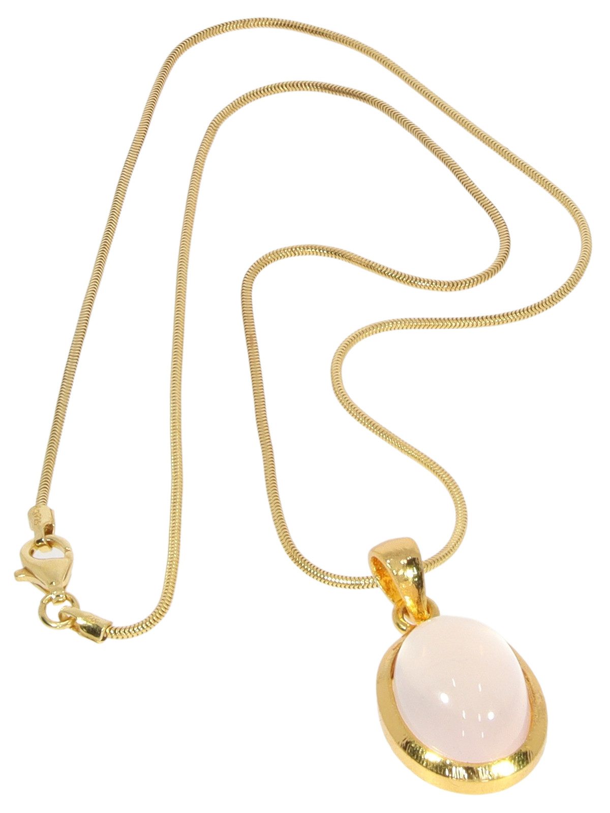 StoneTrip Kettenanhänger Kettenanhänger Rosenquarz in vergoldetes Silber ge günstig online kaufen