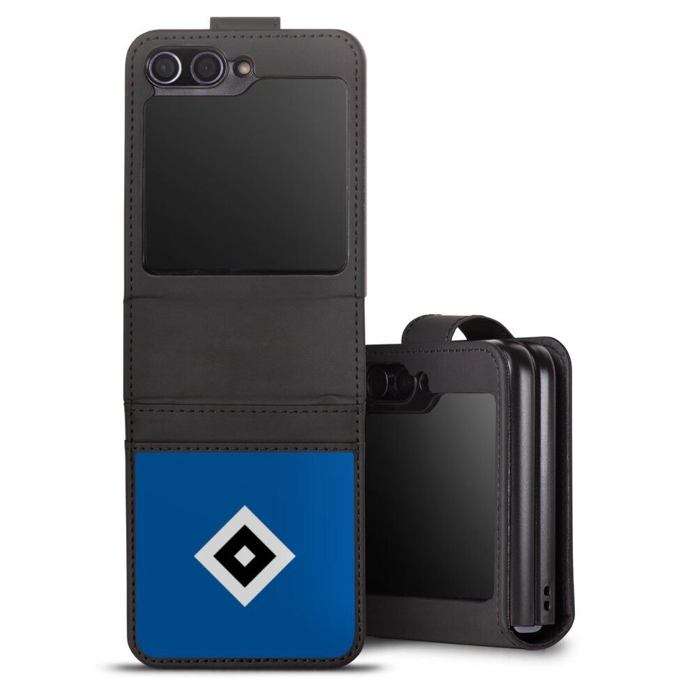 DeinDesign Handyhülle HSV Logo Hamburger SV HSV Blau, Samsung Galaxy Z Flip 5 Hülle Handy Flip Case Wallet Cover