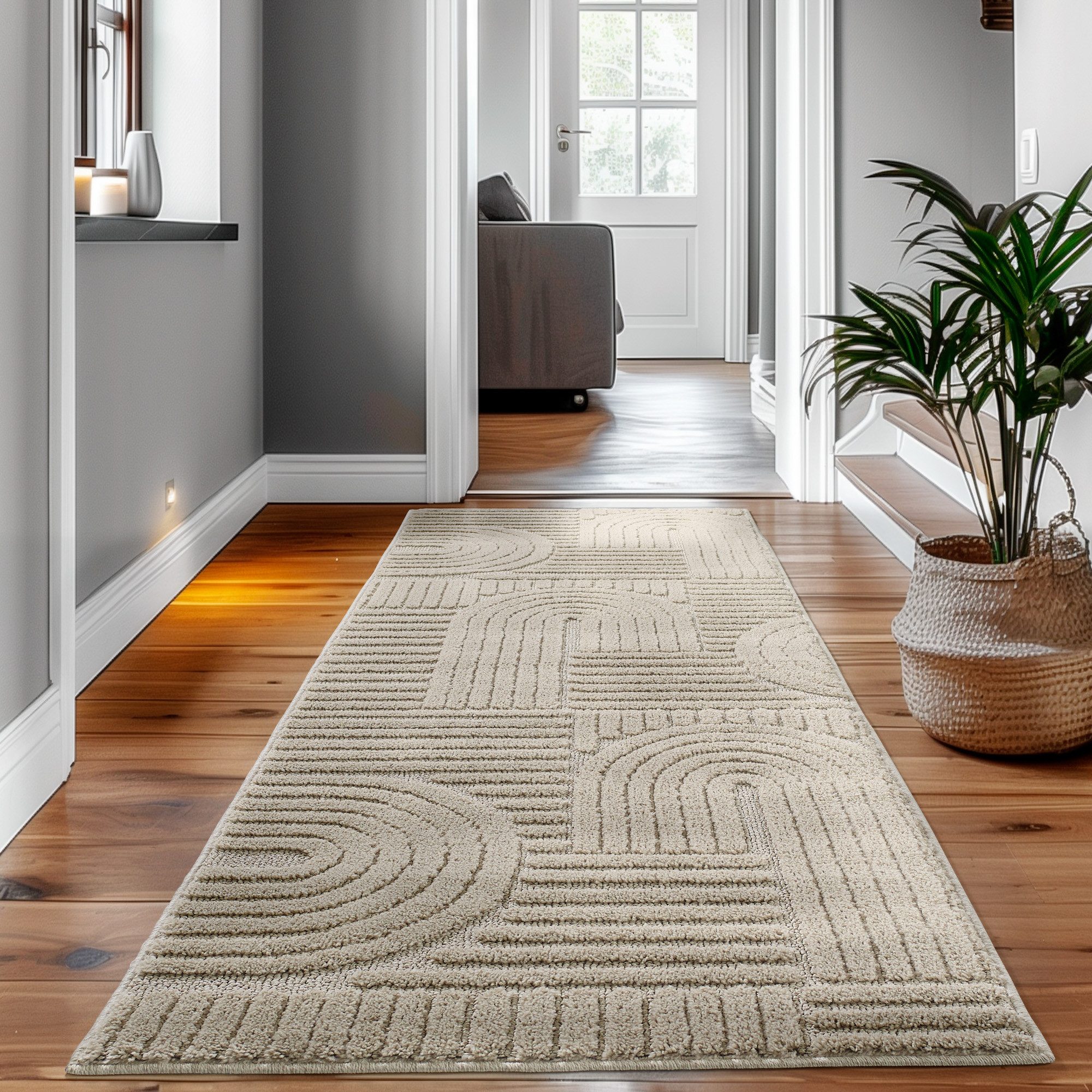 SIMPEX24 Designteppich Skandinavischer Boho, Rechteckig, Höhe: 8 mm, Teppich Wohnzimmer, Schlafzimmer, Gästezimmer