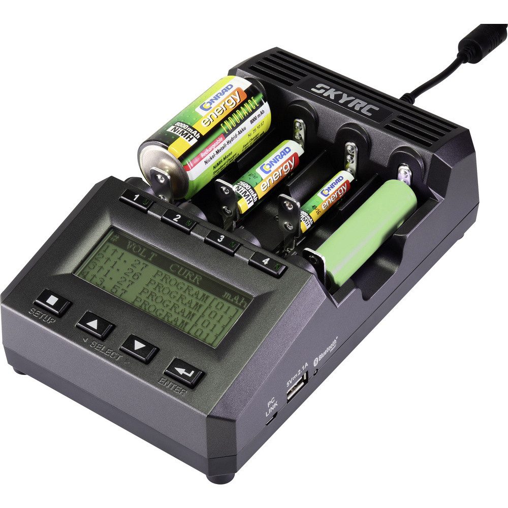 SkyRC SKYRC MC3000 Rundzellen-Ladegerät LiIon, LiFePO, LiPo, NiCd, NiMH, NiZ Rundzellen-Lader