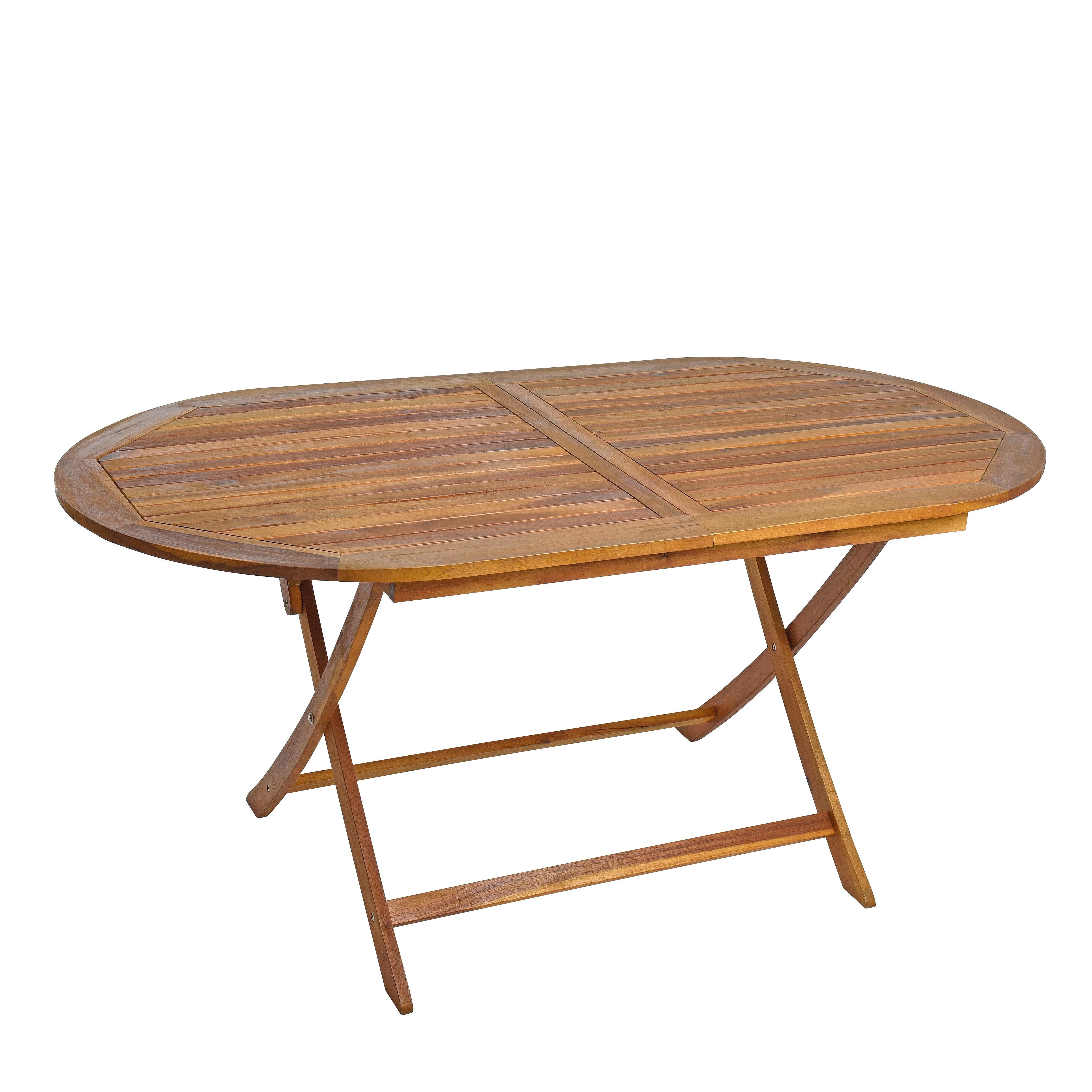 ESTEXO Gartentisch Balkontisch Terrassentisch Holz Tisch Gartenmöbel klappbar oval