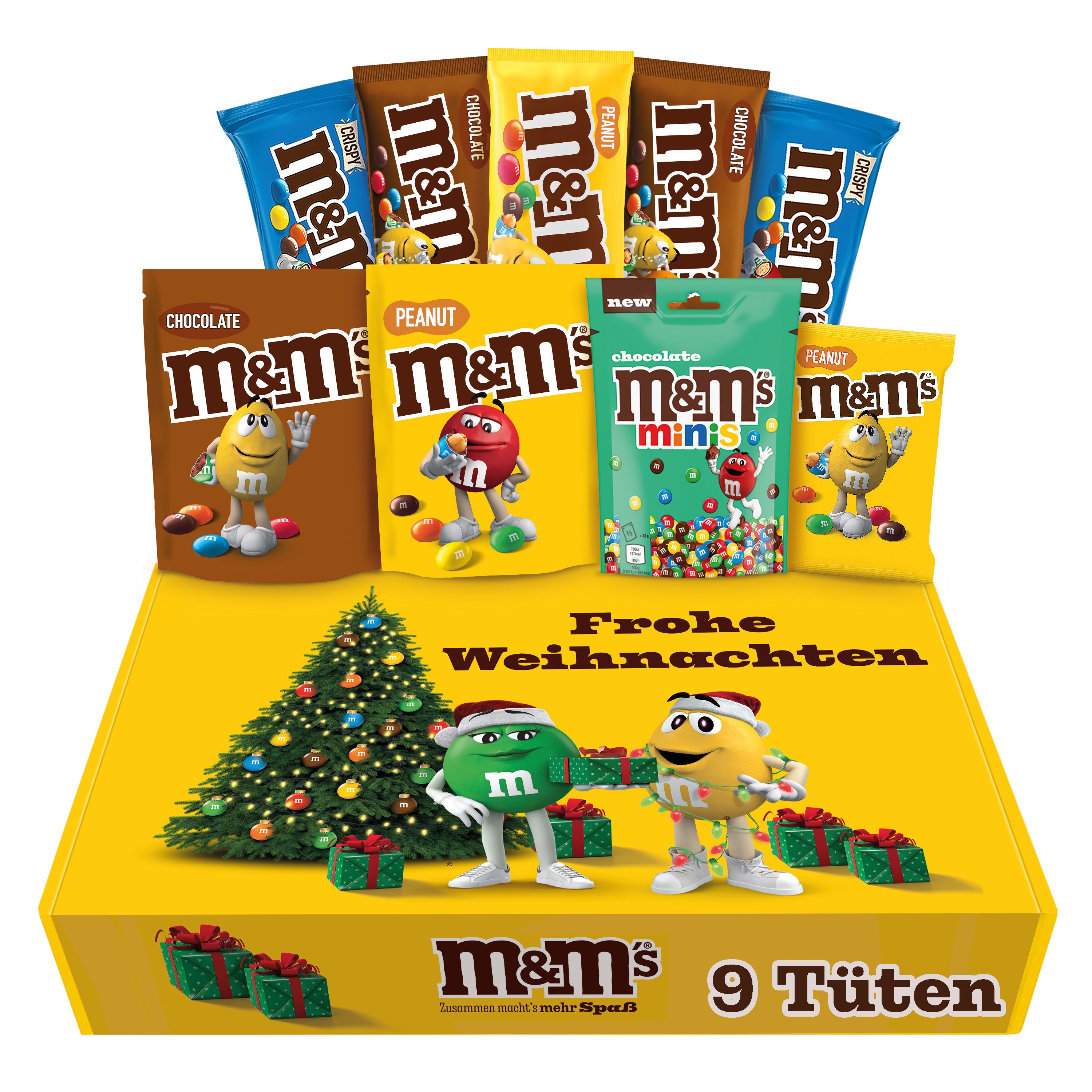 Mars GmbH Süßigkeit M&M´S Fan-Box "Frohe Weihnachten" I Schokolinsen Mix-Box I 724g