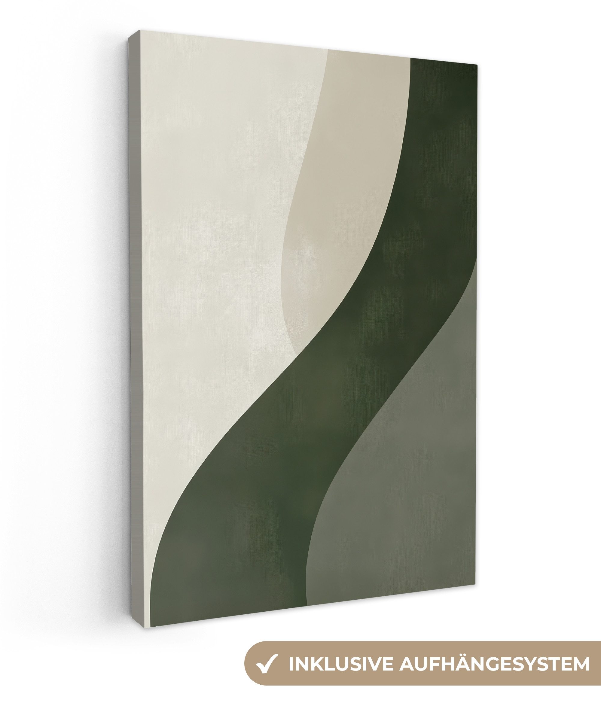 OneMillionCanvasses® Leinwandbild Japandi - Grün - Abstrakt - Modern, Fotod günstig online kaufen