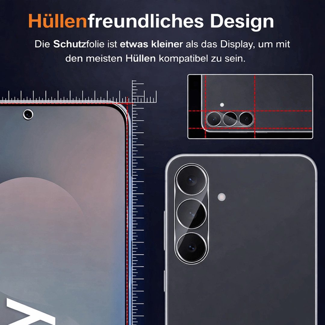 SmartUP Displayschutzglas 2X Schutzglas für Samsung Galaxy S26 Display Kamera Panzerglas Full 9H für Samsung Galaxy S26, 4 Stück, Rundumschutz, passgenaue Verar – Bild 5 von 5