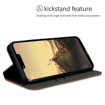 kalibri Handyhülle Hülle für Huawei Mate 20 Lite, Leder Handy Schutzhülle - Wallet Cover Case