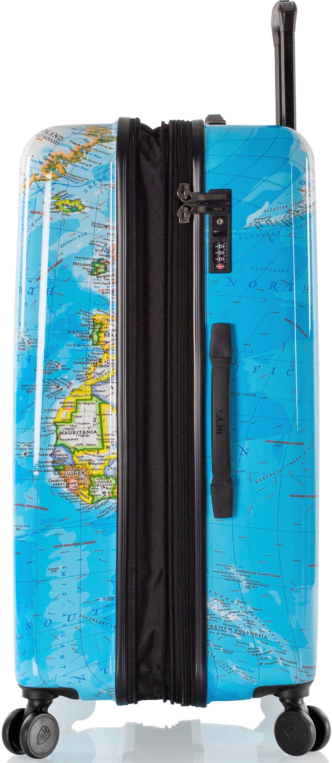 Heys Hartschalen-Trolley Journey 3G bunt, 76 cm, 4 Rollen, Heys Reisegepäck TSA Schloss Volumenerweiterung