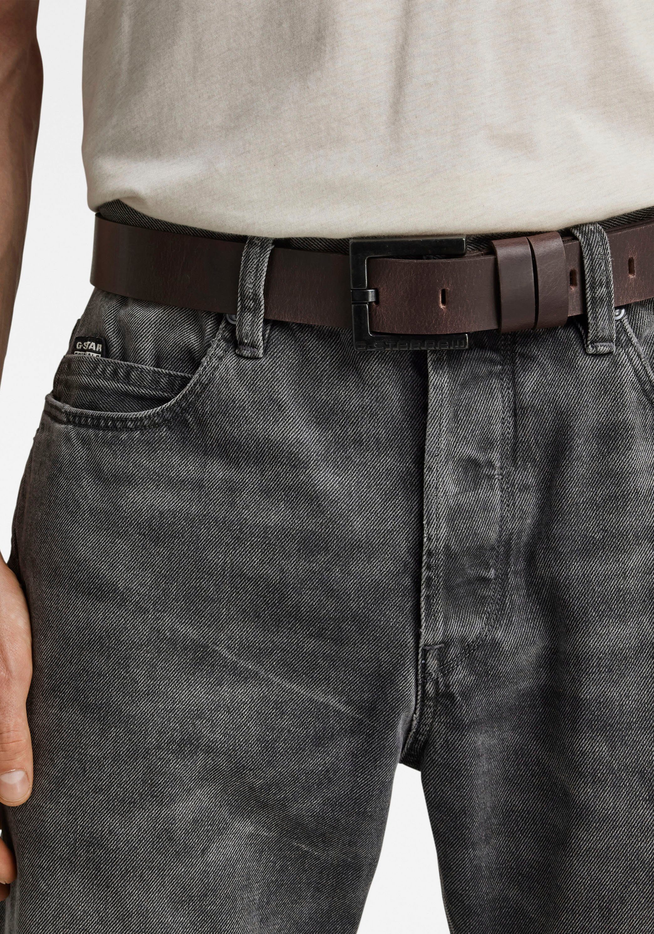 G-Star RAW Ledergürtel DUKO BELT metal dark brown/black