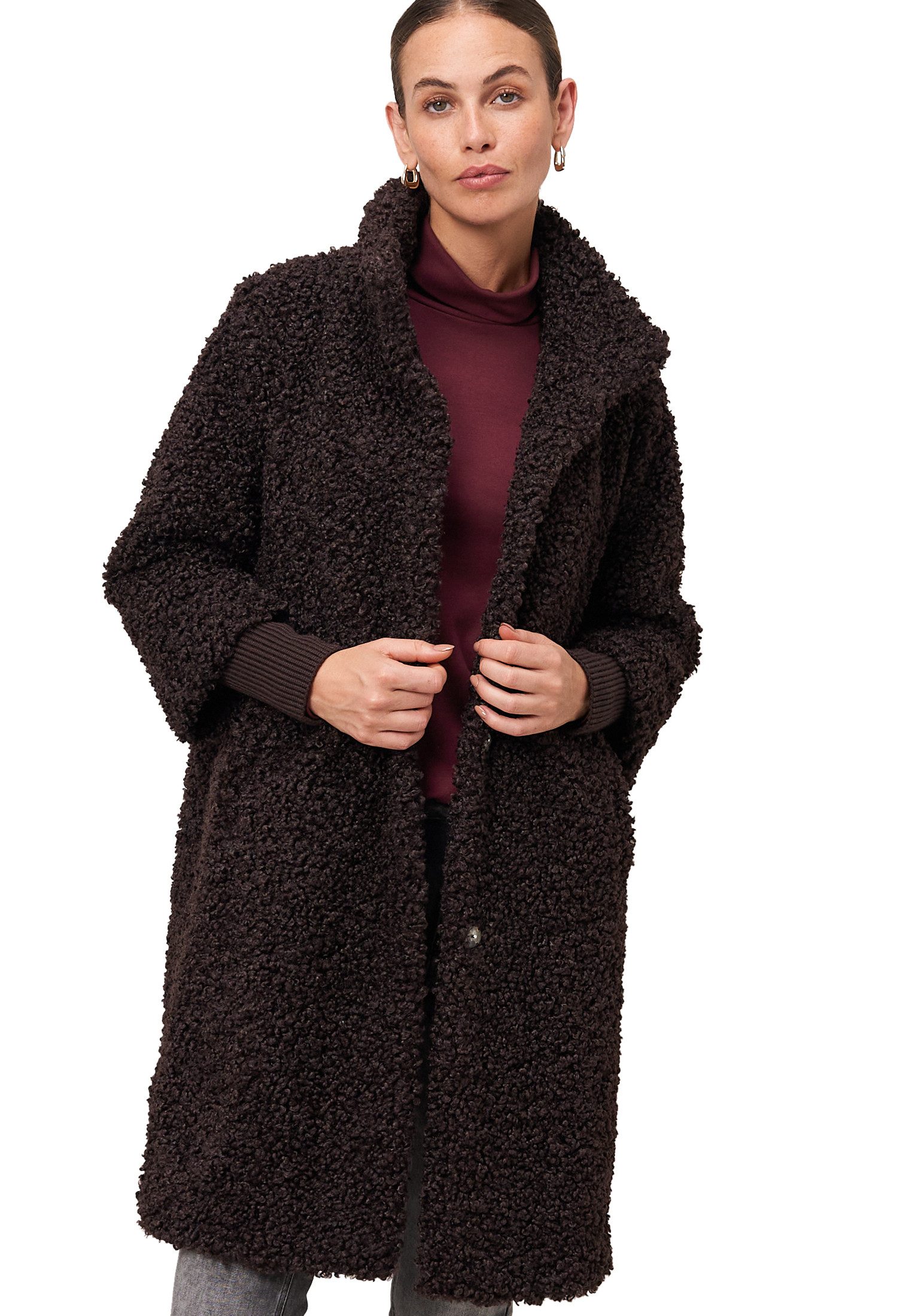 Zero Fellimitatmantel zero Damen Teddymantel mit günstig online kaufen