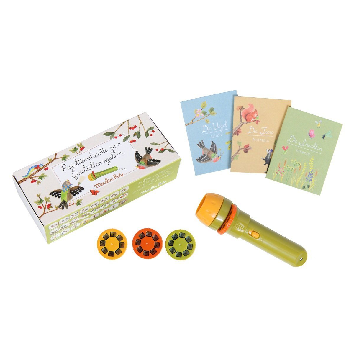 Moulin Roty Projektionslampe Projektionsleuchte Taschenlampe mit Geschichte günstig online kaufen