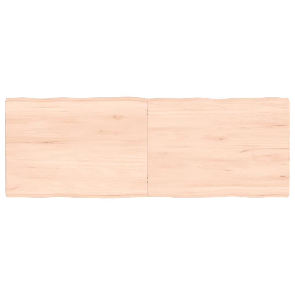 furnicato Tischplatte 140x50x(2-4) cm Massivholz Unbehandelt Baumkante (1 St)