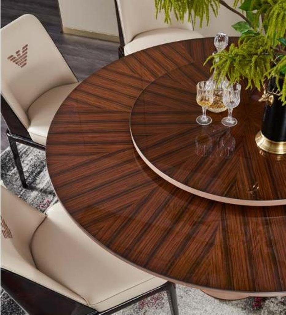 JVmoebel Esstisch, Esstisch Braun Runder Tische Design Möbel Luxus Esszimmer Tisch