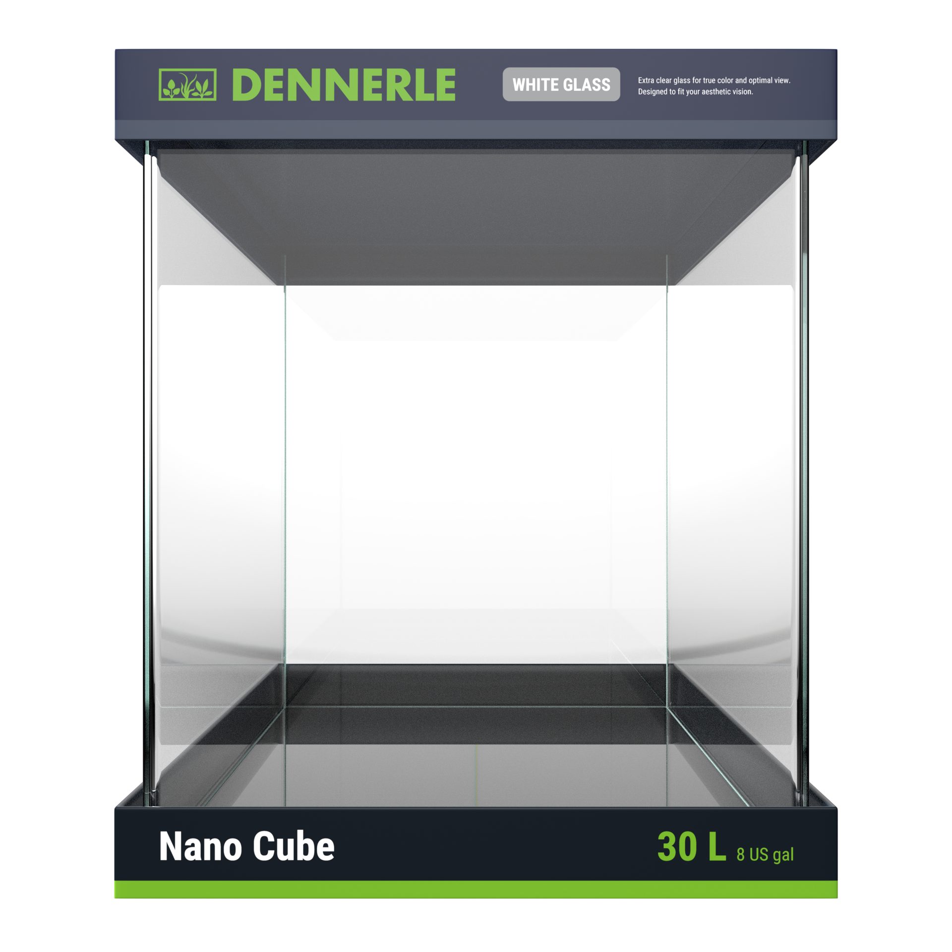 DENNERLE Aquarium Nano Cube White Glass
