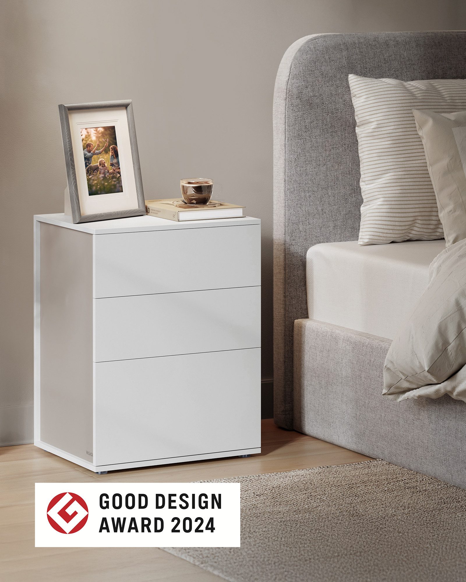 VASAGLE Nachttisch (1-St), werkzeuglose Montage,Beistelltisch,Nachtschrank günstig online kaufen