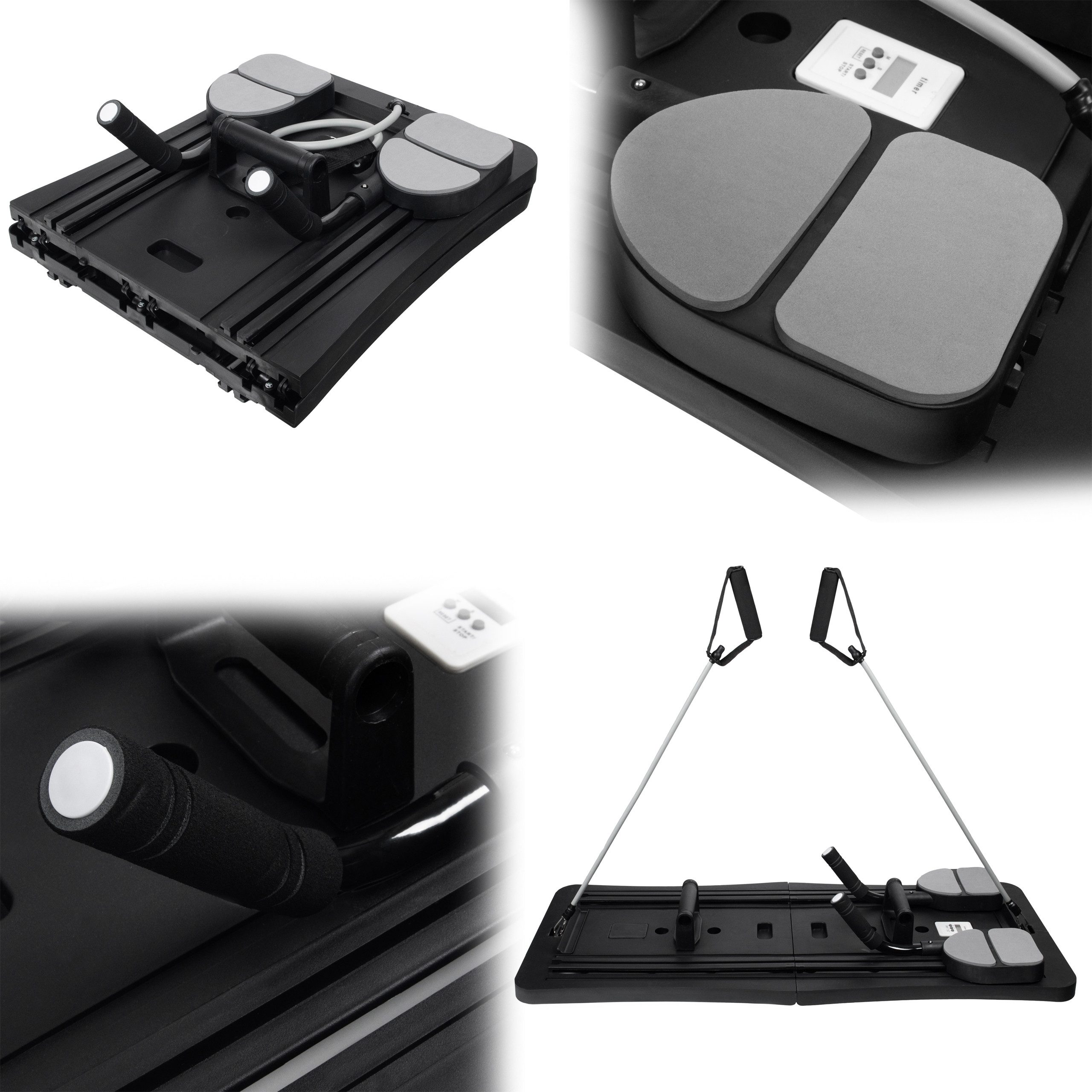 COIL Pilates-Reformer Pilates-Board, Yoga-Board, multifunktionales Trainingsgerät, (Set), 6in1, Timer, maxi. Belastung bis zu 100 kg, Faltbar
