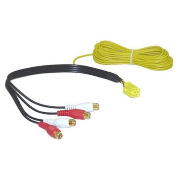 AIV Car HiFi Line-Out Adapter Kabel Audio- & Video-Kabel, Mini-ISO, Cinch, Mini-ISO 20-polig Stecker auf 4-Kanal Cinch für Auto-Radio