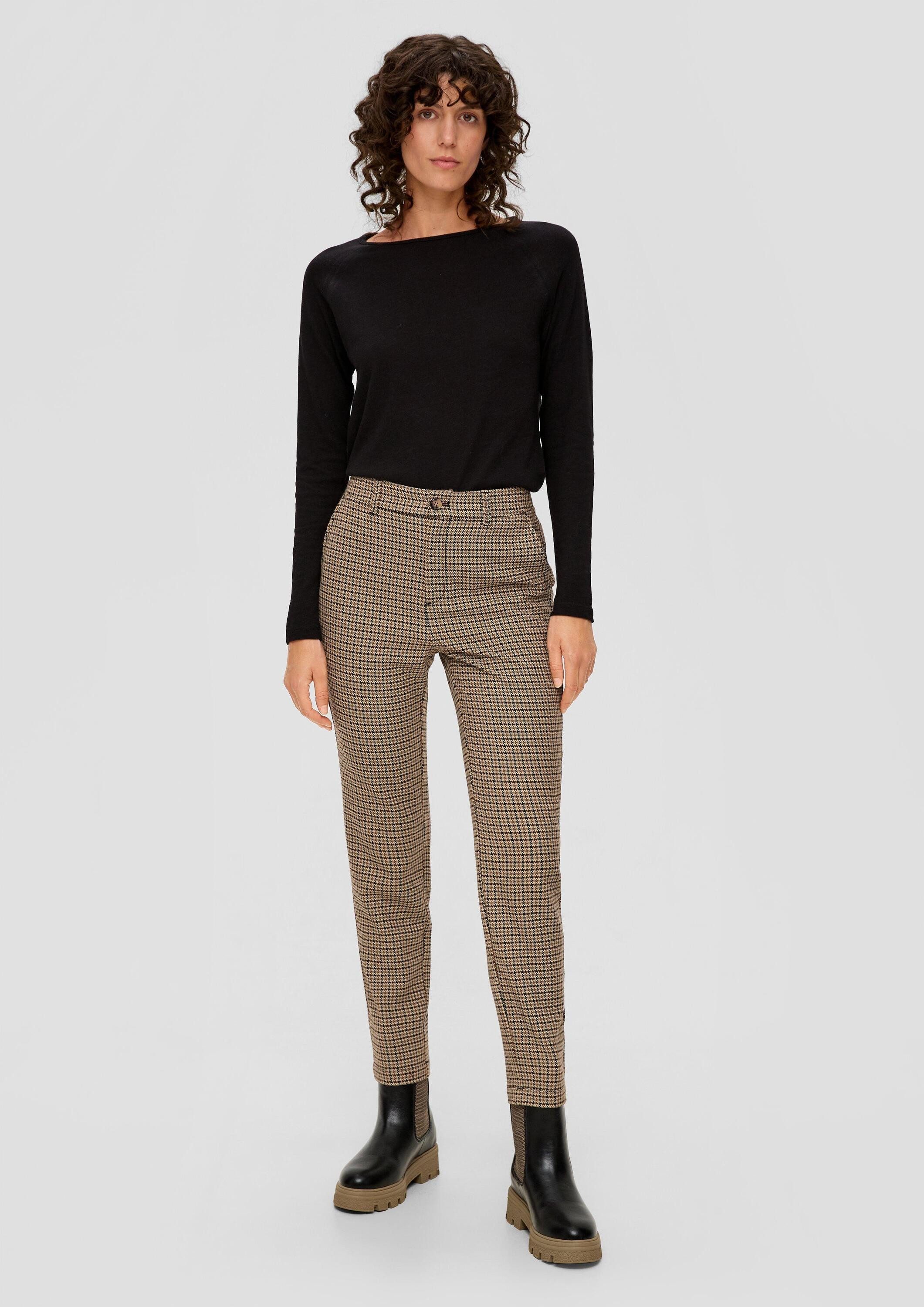 s.Oliver 7/8-Hose Hose Regular: Hose mit Hahnentritt-Muster günstig online kaufen