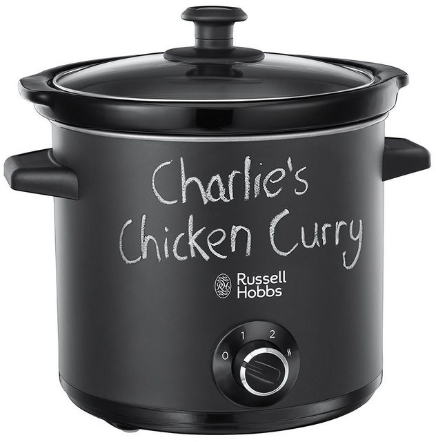 RUSSELL HOBBS Schongarer Slow Cooker Chalkboard 24180-56 3,5L 200W, 200 W, + schwarzer „Tafel“-Oberfläche