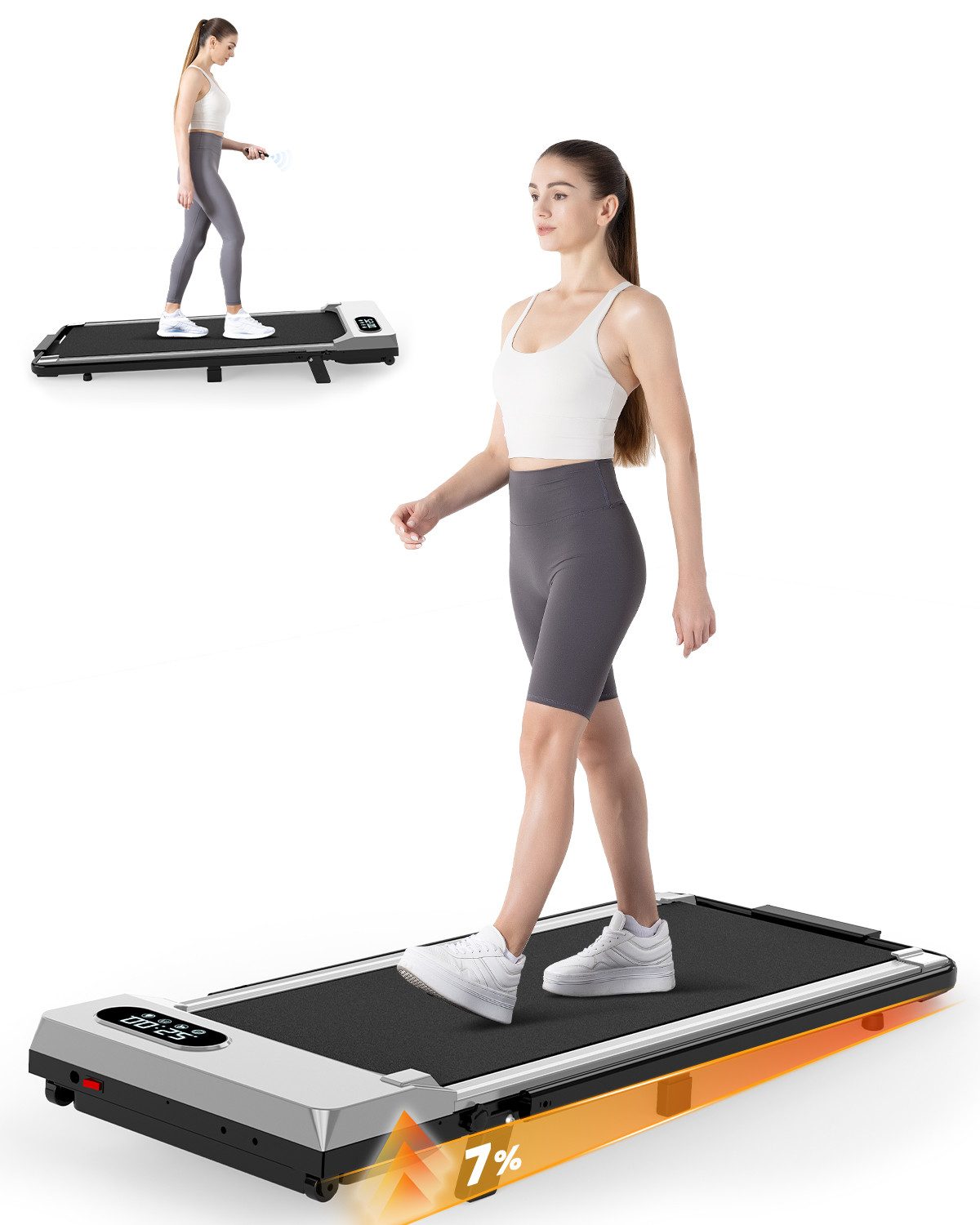 Laufband Klappbare Laufbänder 2 in 1 - Elektrisches Laufband bis 120KG