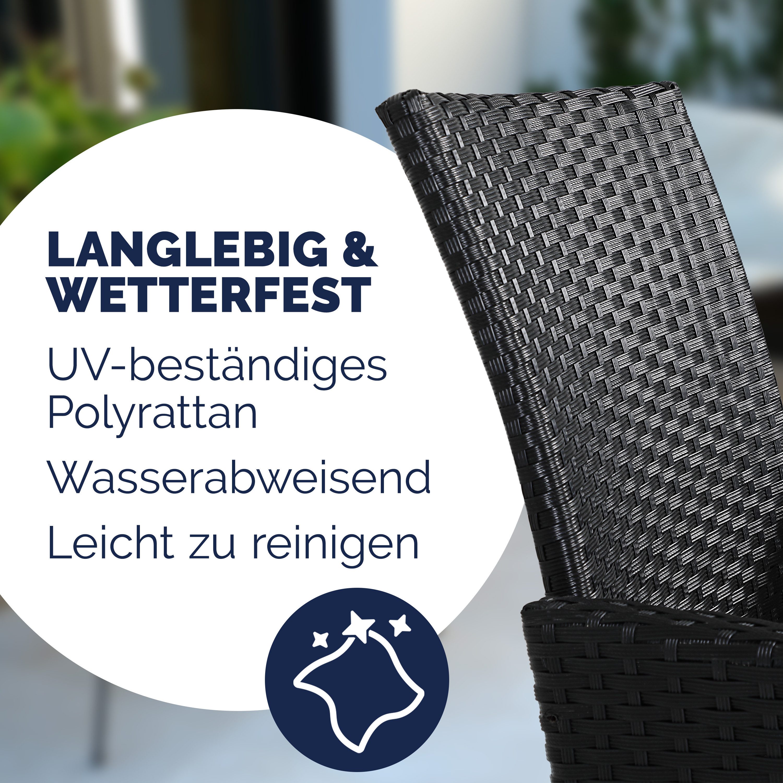 Casaria Gartenbank, Sitzbank inkl. Auflagen Polyrattan günstig online kaufen
