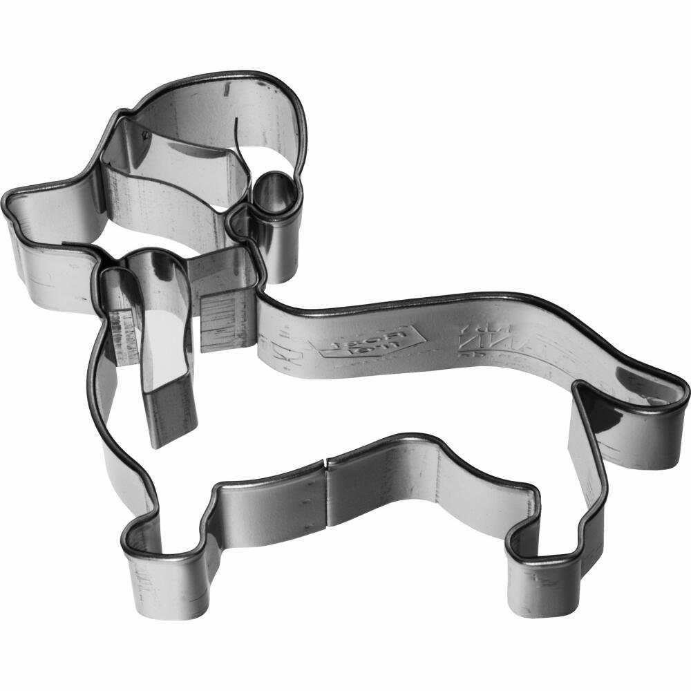 Birkmann Ausstechform Weihnachtsdackel 7 cm, Edelstahl