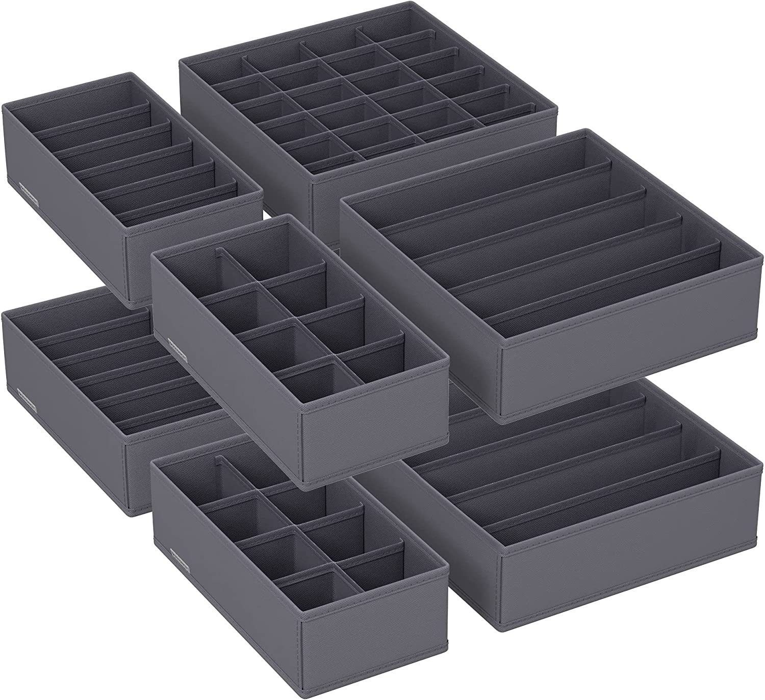 Navaris Aufbewahrungsbox Organizer für Wäsche - 4 Boxen in verschiedenen  Größen (4 St)