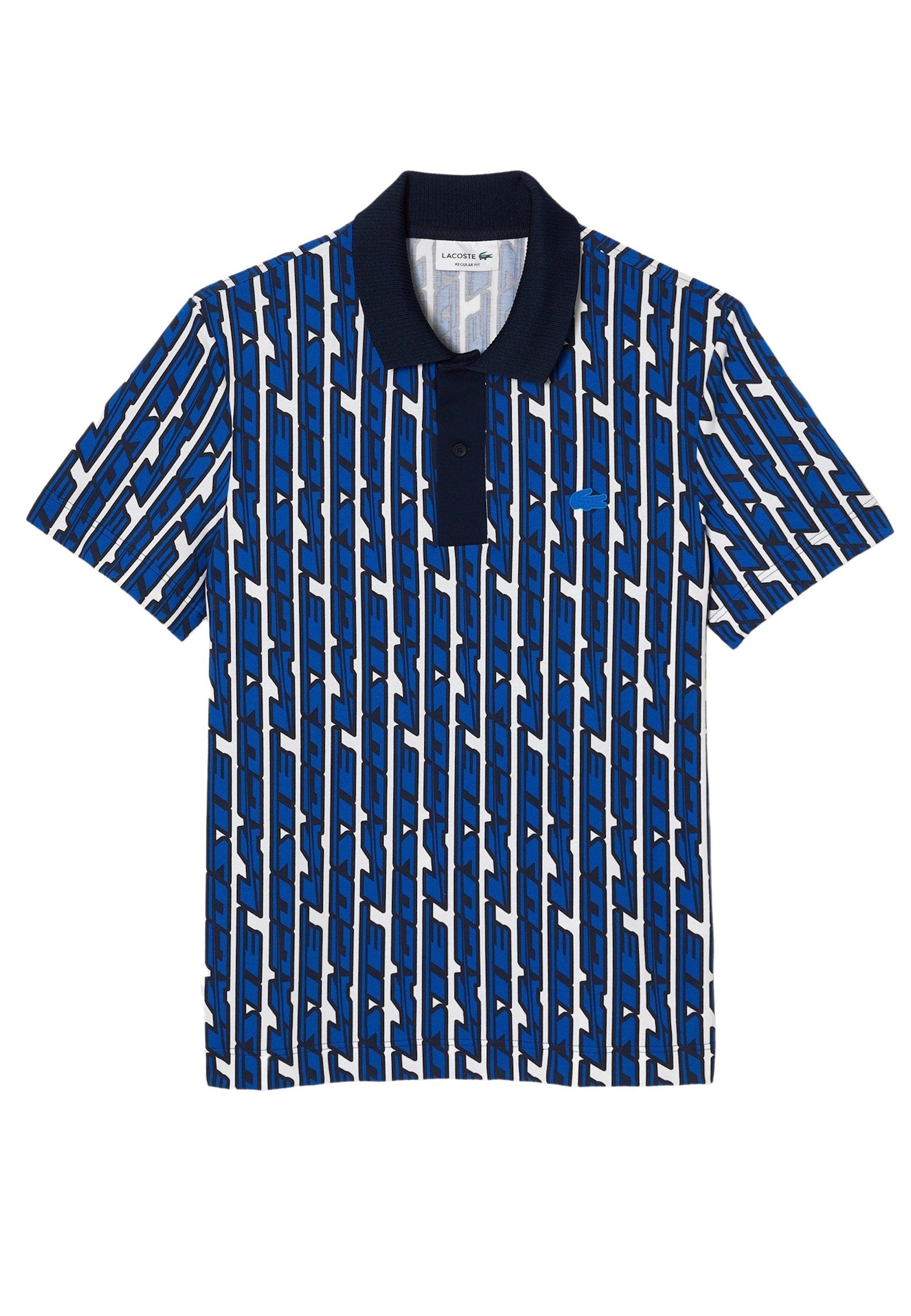Lacoste Poloshirt Poloshirt Polo Kurzarmshirt aus Piqué-Strickgewebe (1-tlg) blau