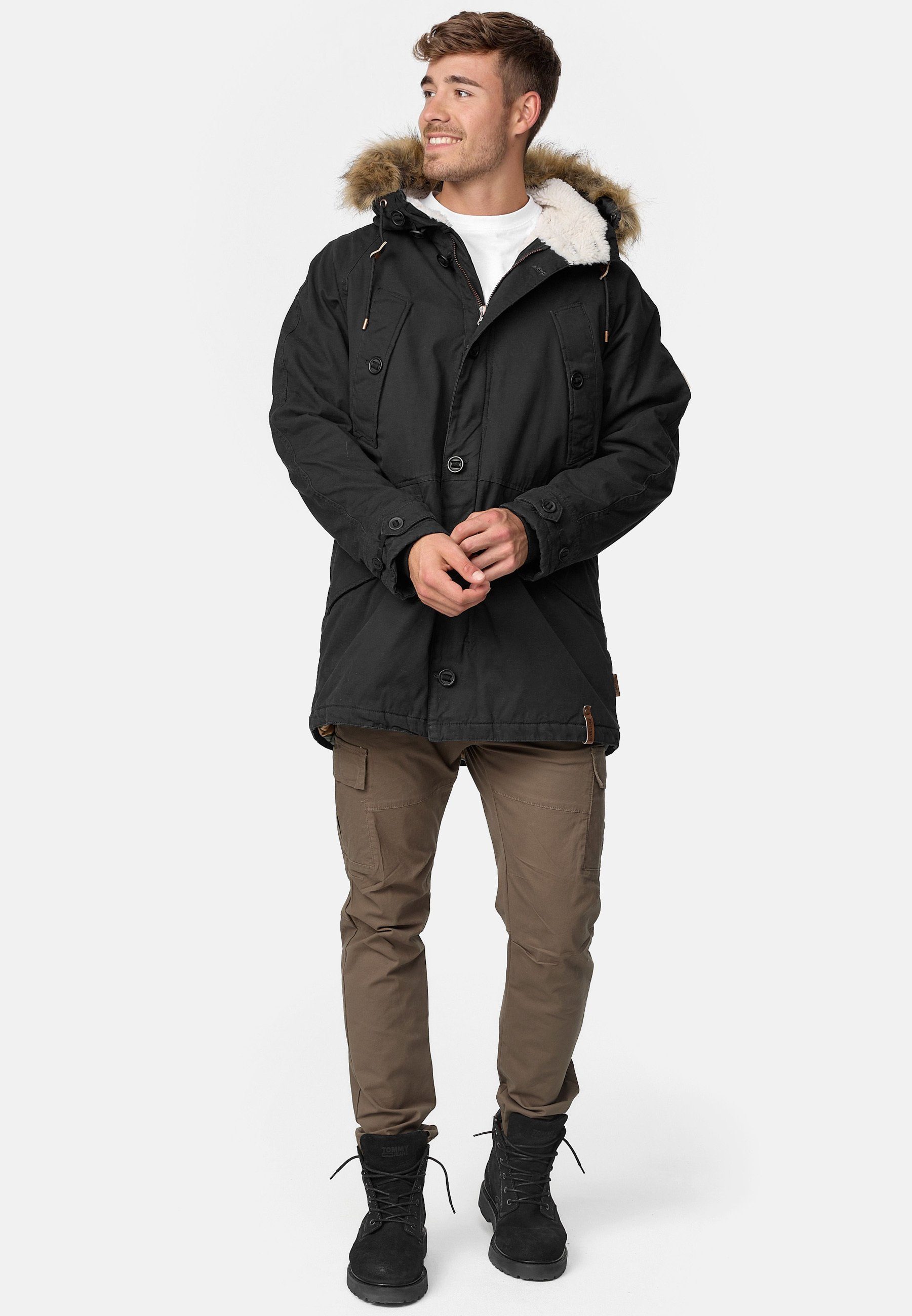 Indicode Black Fann Parka